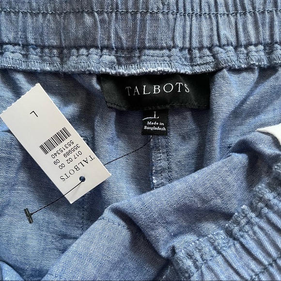 Talbots PULL-ON JOGGER SHORTS - NEWPORT CHAMBRAY- Large - Picture 3 of 4